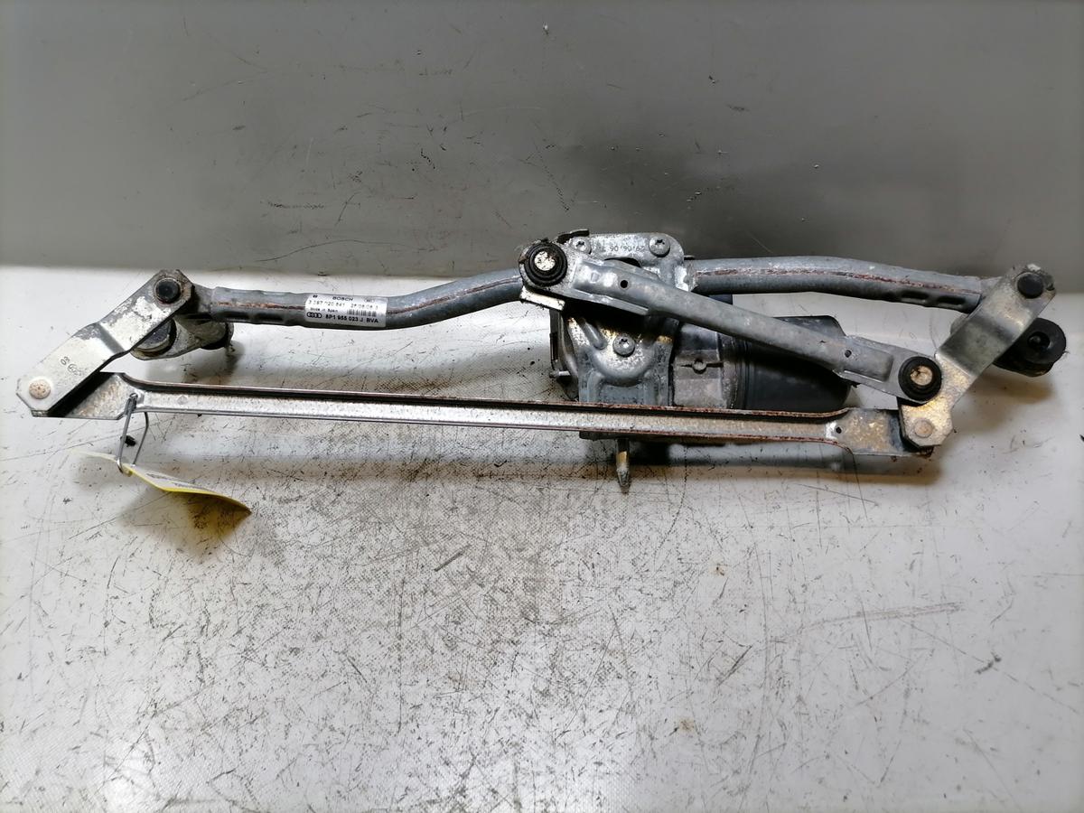 Audi A3 8P original Wischermotor mit Wischergest&auml;nge Bj.2007